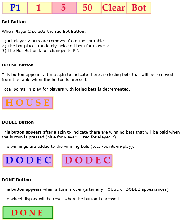 Dodec Roulette Help